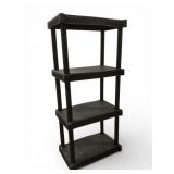 Black Plastic Freestanding Storage Shelves