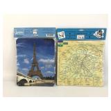 Eiffel Tower & Subway Map Mouse Pads