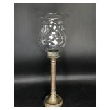 Brass Large Candle Holder w/ Glass Globe