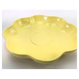 Floral Embossed Yellow Serving Bowl 9.25 In.