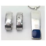 Guess Silver-Tone Necklace & Earrings Set