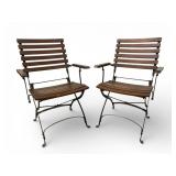 Folding Wooden Slat Chairs