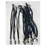 14 Black Lanyards W/ Clips For Name Tags
