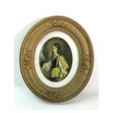 Oval Gilded Frame With Portrait Print