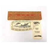 Wood & Scrimshaw Style Cribbage Boards