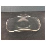 Clear Glass Snack Tray Or Dish