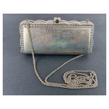 La Regale Silver Tone Evening Clutch