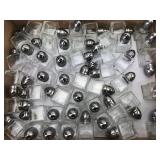 Clear Glass & Metal Salt Shakers