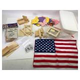 Craft Supplies Including Wooden Bird Feeder Kit