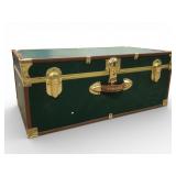 Concourse Green Trunk With Brass Hardware