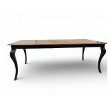 Ebony & Wood Rectangular Dining Table
