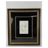 15ï¿½17ï¿½ï¿½ Framed Pencil Drawing Of Orchid