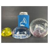 Three Glass Paperweights