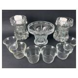 Glass Candle Holders & Accessories Set