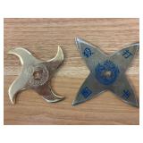 Japanese Ninja Stars With Engravings