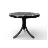 Outdoor Metal Side Table With Lattice Design