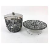 Mosaic Q Tip Holder & Plate Set