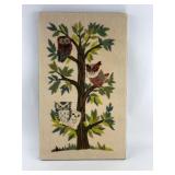 Erica Wilson Crewel Embroidery Owls 14ï¿½24ï¿½ï¿½