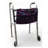 Drive Medical Walker With Floral Carry Bag