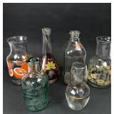 6 Decorative Glass Bottles & Carafes