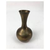 Small Brass Bud Vase With Round Base