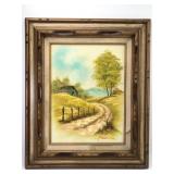 Berlin Landscape Painting With Wooden Frame