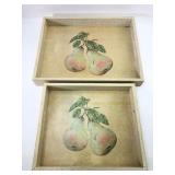 Fitz & Floyd Classics Pear Design Trays