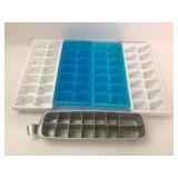 Plastic & Metal Ice Cube Trays Set