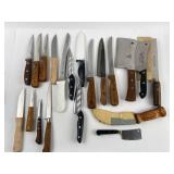 Lot of Kitchen & Butcher Knives