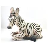 Painted Ceramic Zebra Figurine 11.25 Tall