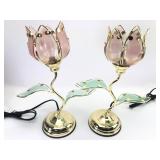 Tulip Flower Touch Lamps 14.5 Tall