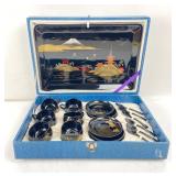Japanese Lacquerware Tea Set With Case