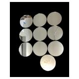 12 Round Mirror Panels With Defects