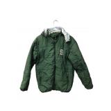 Starter Spartan Green Quilted Jacket With Hood