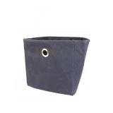Navy Blue Canvas Storage Bin With Grommet