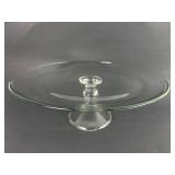 Clear Glass Pedestal Cake Plate 13 Inch