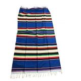 Mexican Serape Blanket With Multicolor Stripes
