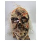 Vintage Latex Skull Mask With Hair