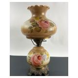 Hand-Painted Glass Hurricane Lamp