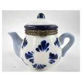 Vintage Porcelain Teapot Trinket Box
