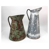 Vintage Style Metal Pitchers