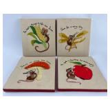 4 Minerva Mouse Embroidery Panels