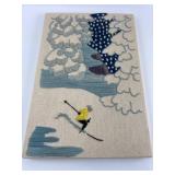 Erica Wilson Ski Scene Crewel Embroidery 12ï¿½18
