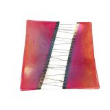 Fused Glass Plate With Abstract Design