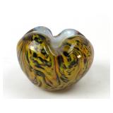 Handblown Art Glass Bowl, 2 Inches Tall