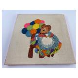 Erika Wilson Crewel Embroidery Mouse Scene