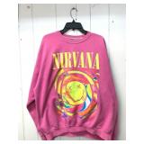 Nirvana Pink Smiley Face Sweatshirt