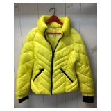 Guess Yellow Quilted Puffer Jacket
