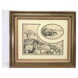 Polly Chase Signed Lithograph 25.5 x 21.5