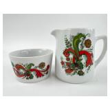 Bergrren Traynor Ceramic Creamer & Sugar Bowl
